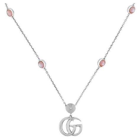 collana gucci donna semplice|Collana Doppia G con cristalli in Metallizzato .